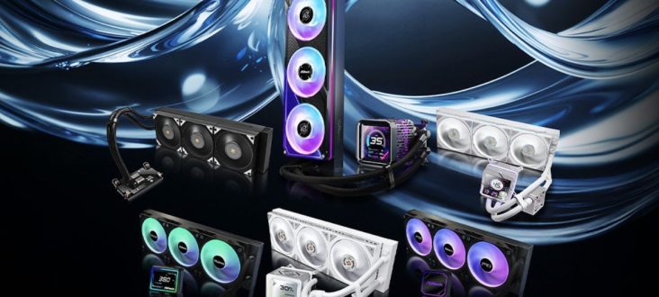 CES 2026 ASRock Debuts Full Line Up Of AIO Liquid Coolers KitGuru ASRock AIOs 732x330 
