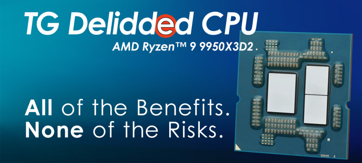 Thermal Grizzly now offers delidded Ryzen 9 9950X3D2 CPUs, backed by warranty